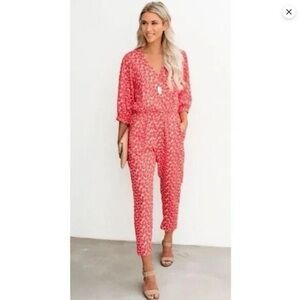 Vici Begonia Pocketed Jumpsuit Small